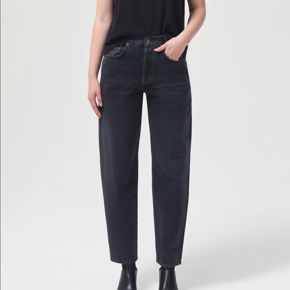 Tapered High Rise Baggy Jeans in color Shambles, AGOLDE size 25